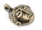 The Bead Chest Round African Brass Mask Pendant (21x27mm): Genuine West African Mask Design for DIY Jewelry & Necklaces